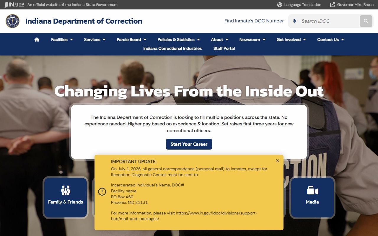 LaPorte County arrest records Indiana Department of Correction lookup channel