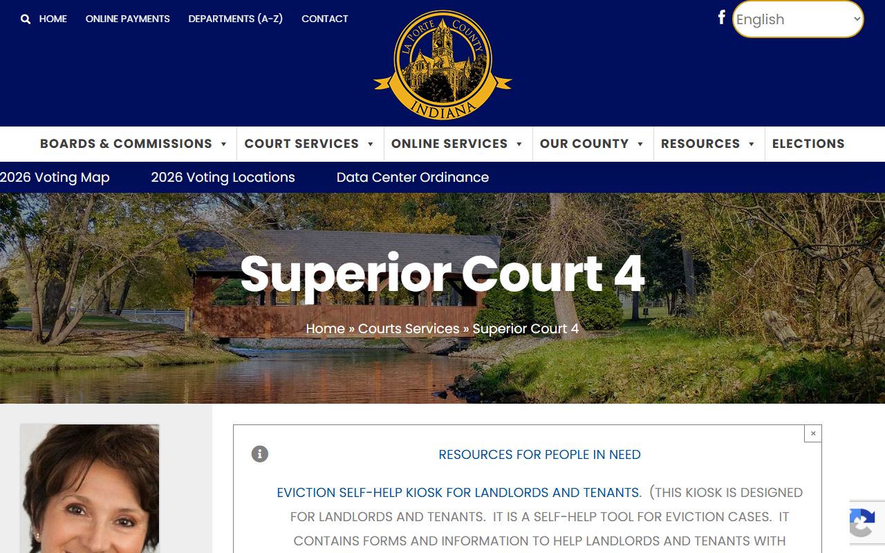 LaPorte County Circuit Court and Superior Court records from Superior Court 4