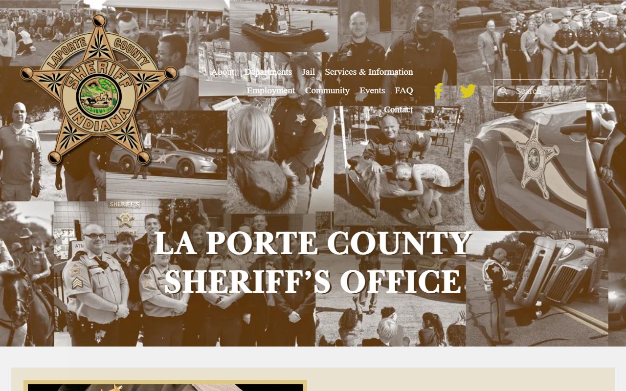 LaPorte County inmate records sheriff website with jail roster resources