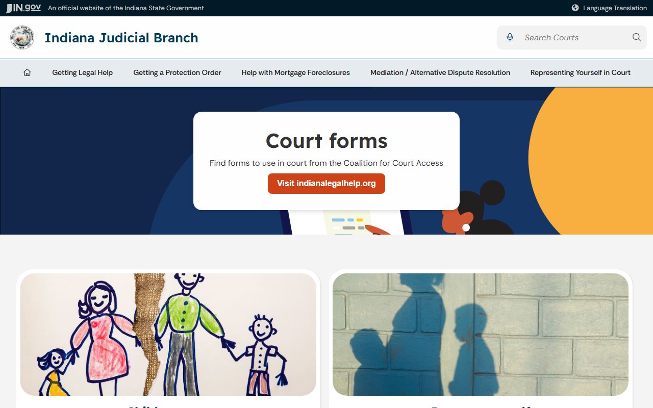 LaPorte County divorce records Indiana Self-Service Legal Center source